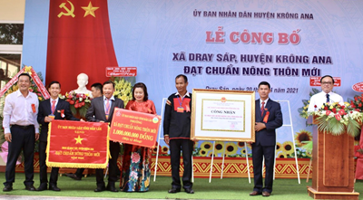 Xã Dray Sáp (huyện Krông Ana) đạt chuẩn nông thôn mới