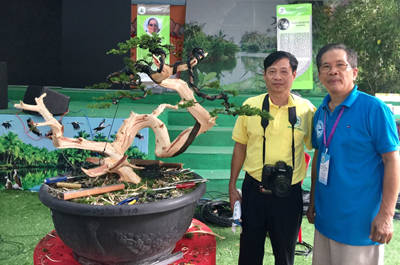 Nghệ nhân Lee Chung Hong - Đài Loan cùng cộng sự tạo tác Bonsai tại ASPAC15