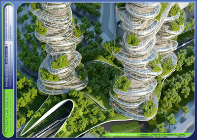 Thiết kế Thành phố Paris năm 2050 của Vincent Callebaut: Thành phố thông minh Paris tương lai tràn ngập những tòa nhà chọc trời xanh tươi