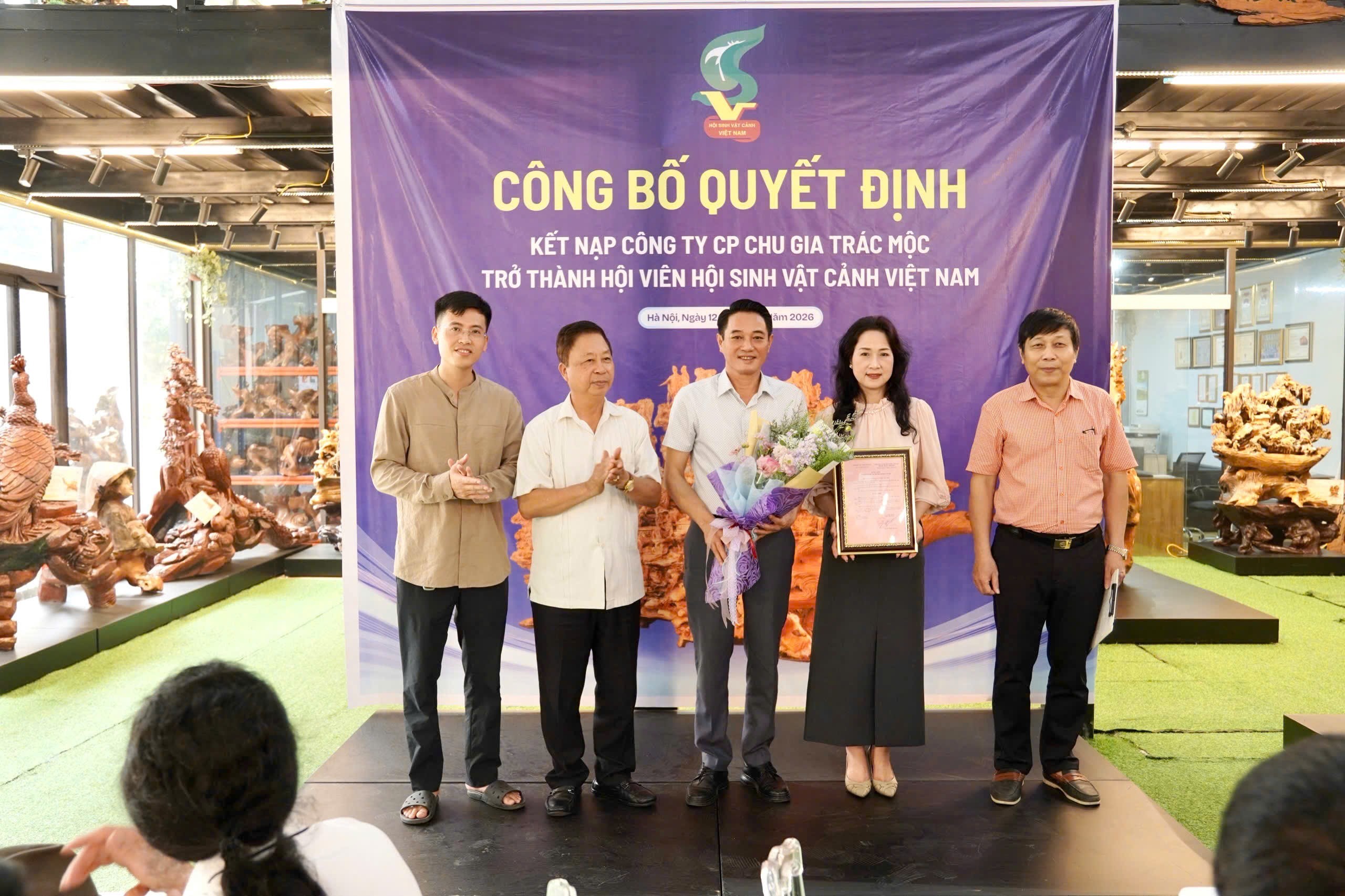 Chu Gia Trác Mộc gia nhập Hội Sinh vật cảnh Việt Nam