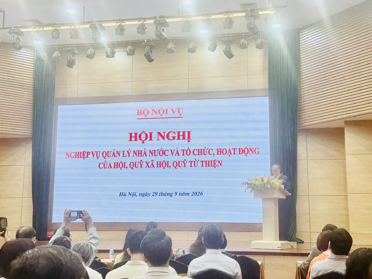 Thứ trưởng Bộ Nội vụ - Vũ Chiến Thắng dự và phát biểu tại hội nghị