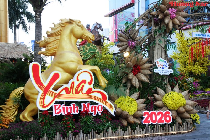 Nghệ thuật sắp đặt tại Đường hoa Xuân Menas 2026