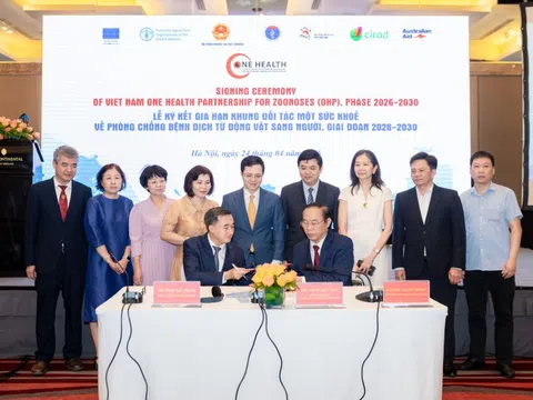 Lễ ký kết Khung Đối tác Một Sức khỏe về Phòng chống Dịch bệnh từ Động vật sang Người giai đoạn 2026 - 2030