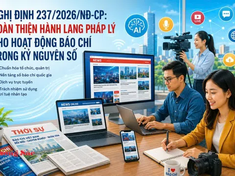 Nghị định số 237/2026/NĐ-CP của Chính phủ: Quy định chi tiết thi hành một số điều của Luật Báo chí