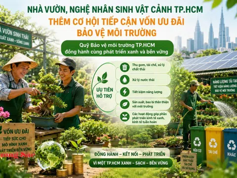 Nhà vườn, nghệ nhân sinh vật cảnh TP.HCM thêm cơ hội tiếp cận vốn ưu đãi bảo vệ môi trường